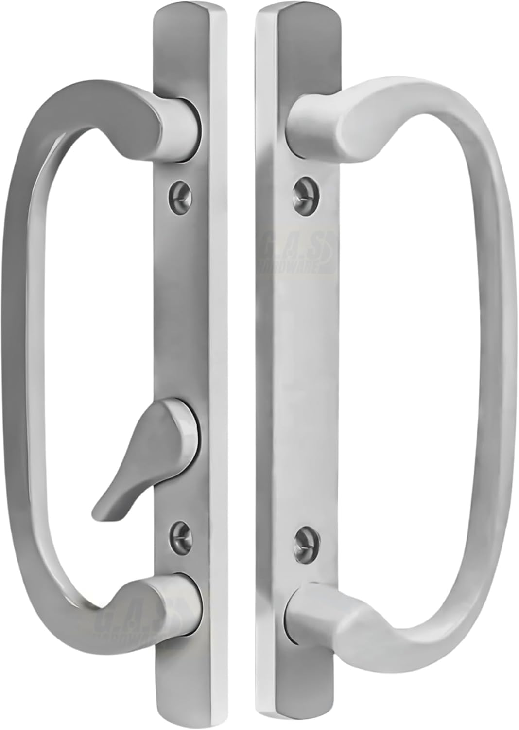 Sliding Patio Door Handle Set Sash Controls 2265- OFFSET (Brushed Chrome) - Garage and Sliding Door Hardware